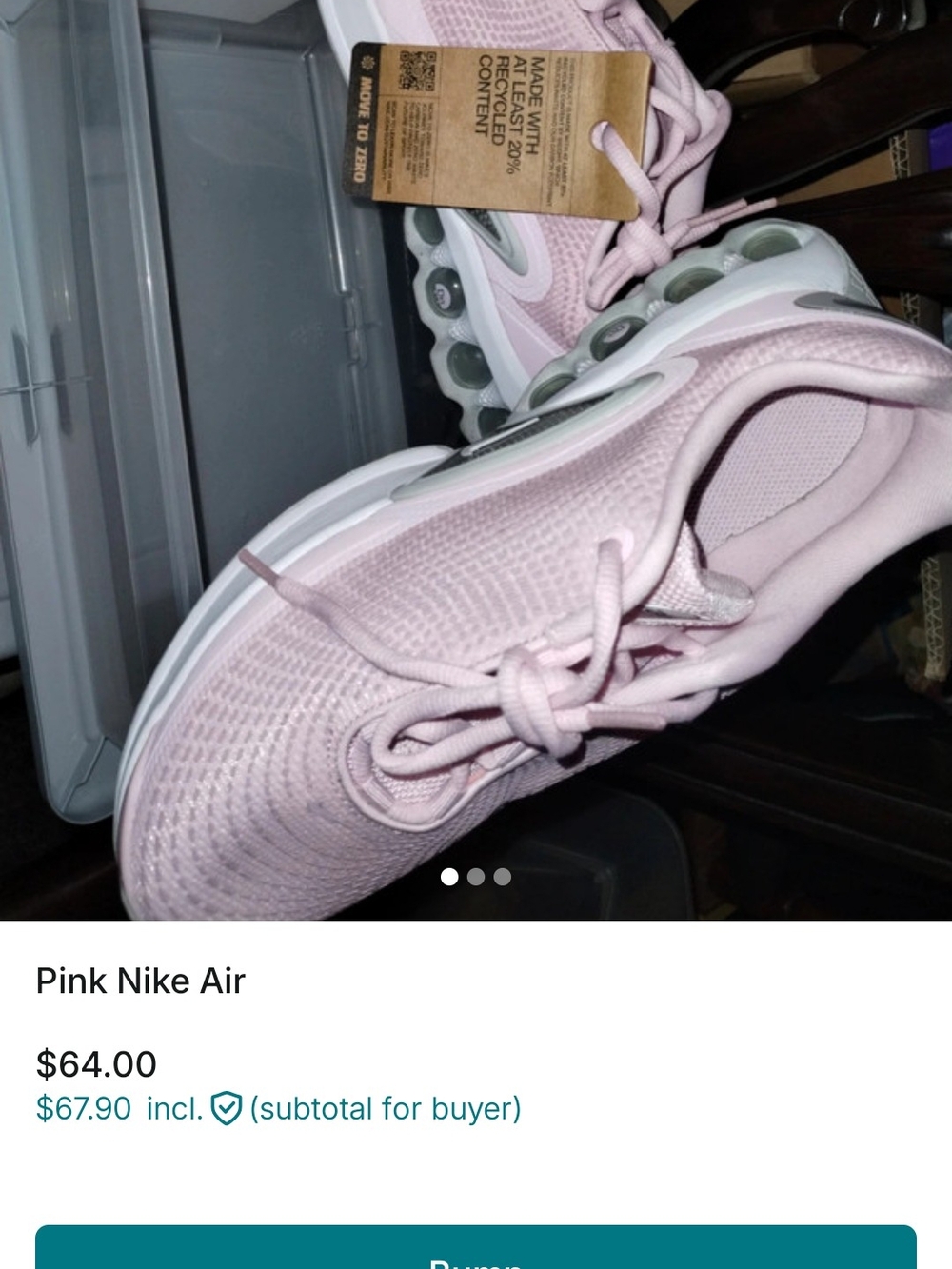 Nike Women's Pink Knit Running Sneakers